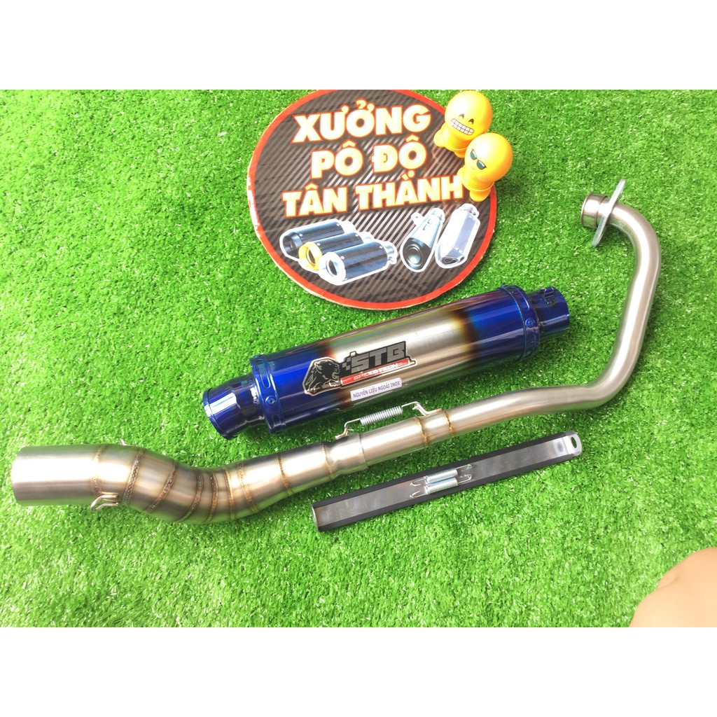 Bộ pô stb titan full cổ 2 khúc inox 304 exciter, winer, sonic