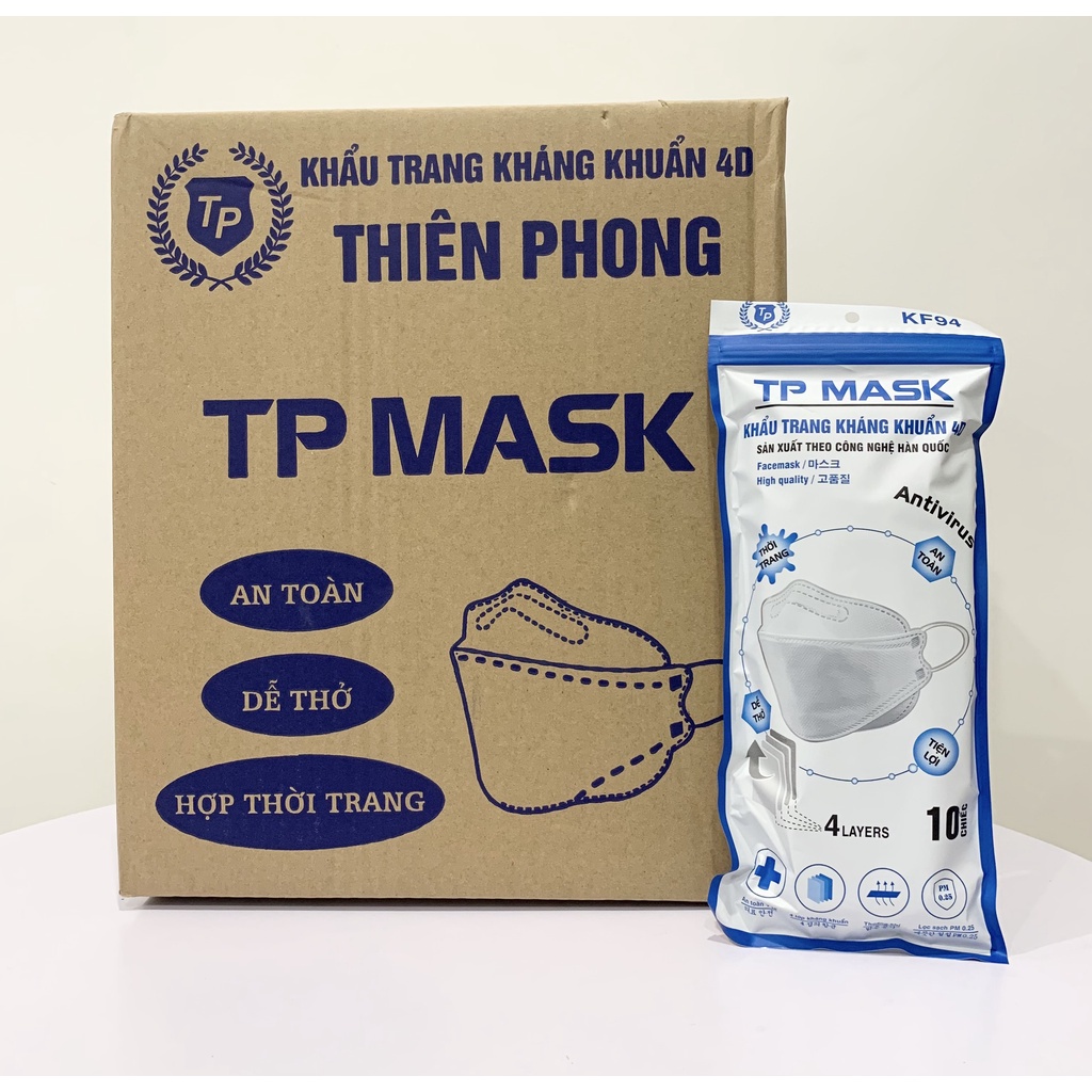 KHẨU TRANG KHÁNG KHUẨN 4D MASK KF94 ÔM SÁT MẶT KHÔNG GÂY KÍCH ỨNG AN TOÀN CHO DA | BigBuy360 - bigbuy360.vn