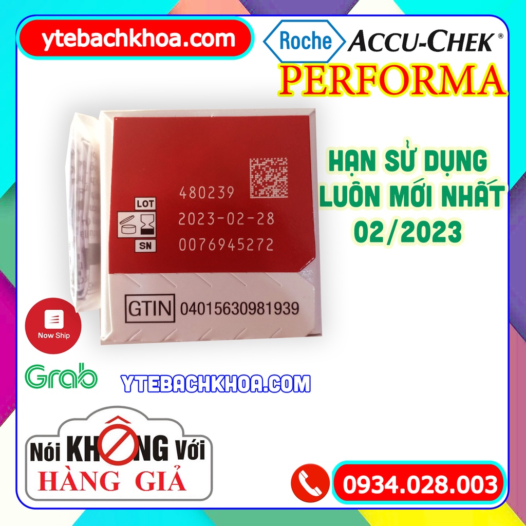 QUE THỬ ĐƯỜNG ACCUCHEK PERFORMA (50 QUE) HÀNG CHÍNH HÃNG