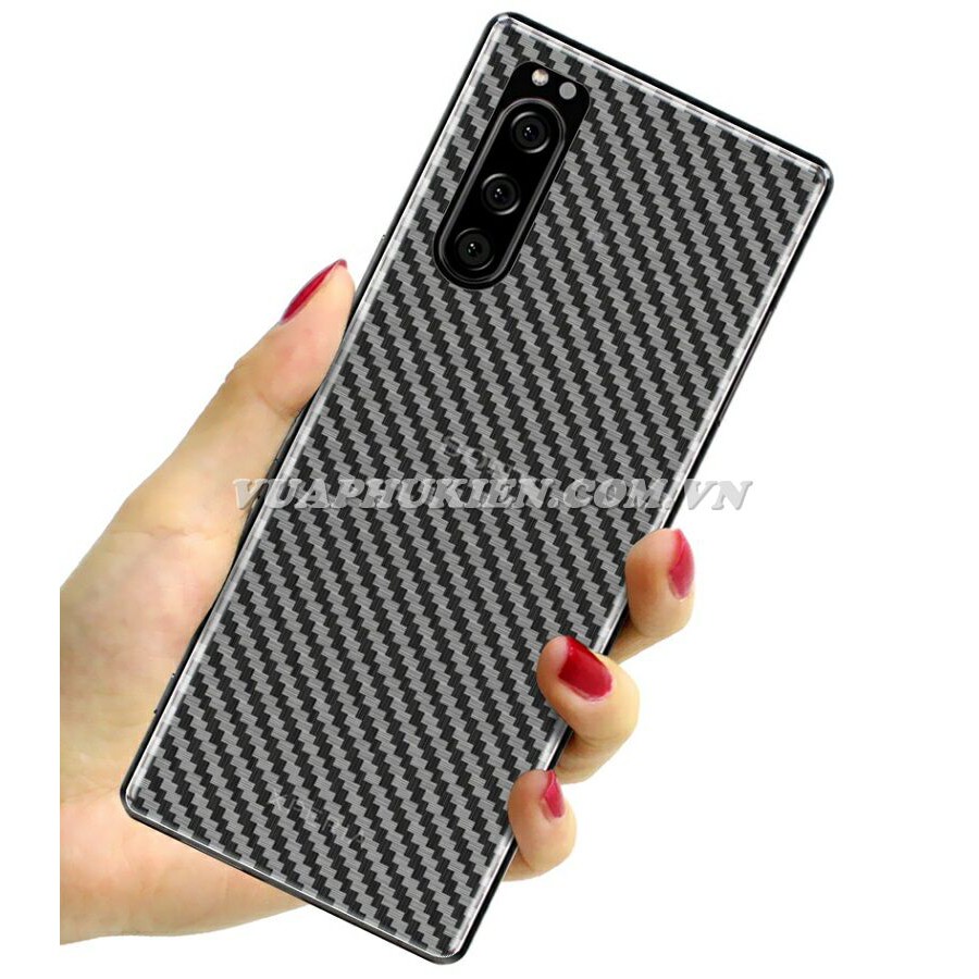 Tấm dán vân Carbon 3D mặt lưng cho Sony Xperia 5, Xperia 1, Xperia L1, Xperia L2, XA, XA1, XA2, XA1 Plus, XA1 Ultra