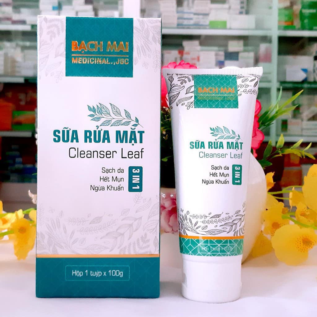 [Giám Sát & Bảo Vệ Siêu Hiệu Qủa] Sữa Rửa Mặt Hết Mụn Sạch Da Ngừa Khuẩn Cleanser Leaf - Yoko Pharma