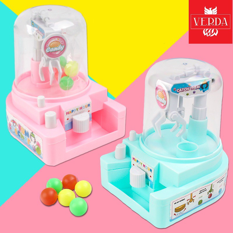 Máy gắp thú mini bóng kẹo cho bé candy crane đồ chơi trẻ em đồ chơi giải trí ball catcher toy candy grabber