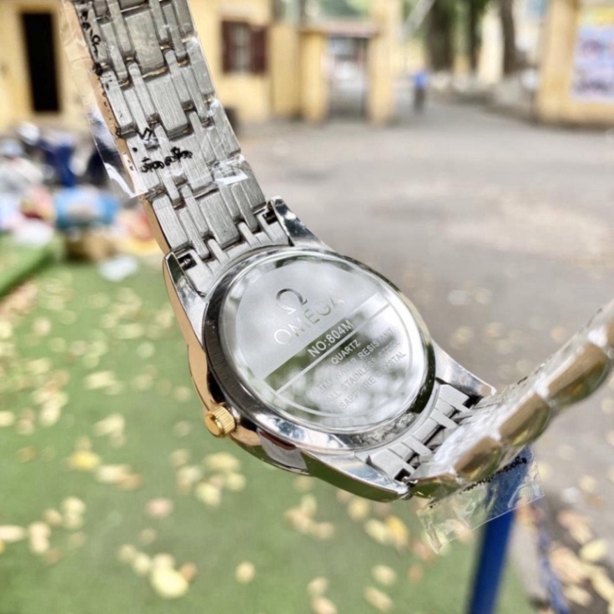 Đồng Hồ Nam omega Sapphire OM047 ĐEN Mặt Trăng khuyết Máy Pin Nhật Chống Xước Tuyệt Đối