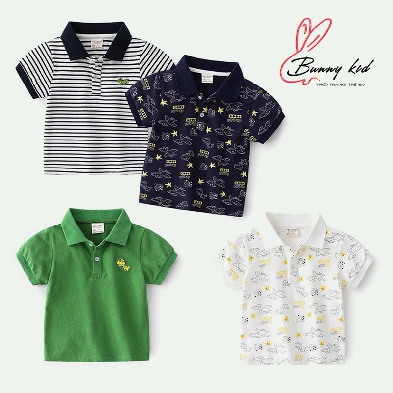 Polo bé trai WELLKIDS áo có cổ cho bé họ tiết ngộ nghĩnh (Tx2361)