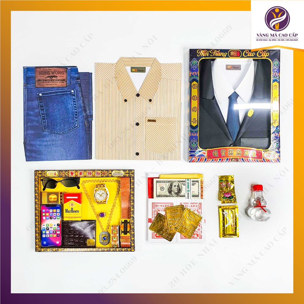 Set Quần Áo Vàng Mã Cúng Giỗ Nam Thanh Niên - VM68