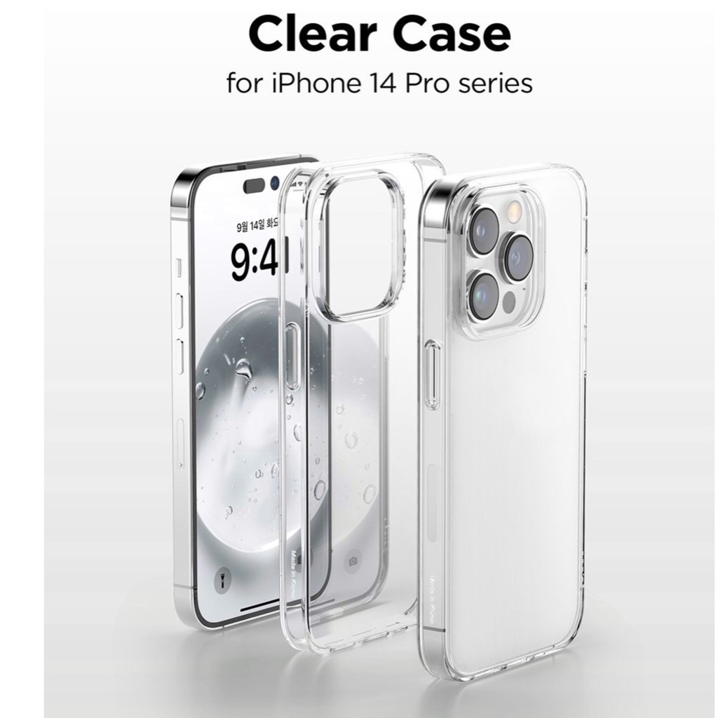 Ốp lưng Trong Suốt Elago Clear Case cho iPhone 14 Series Chống Sốc, Chống Ố Vàng- Hàng chính hãng