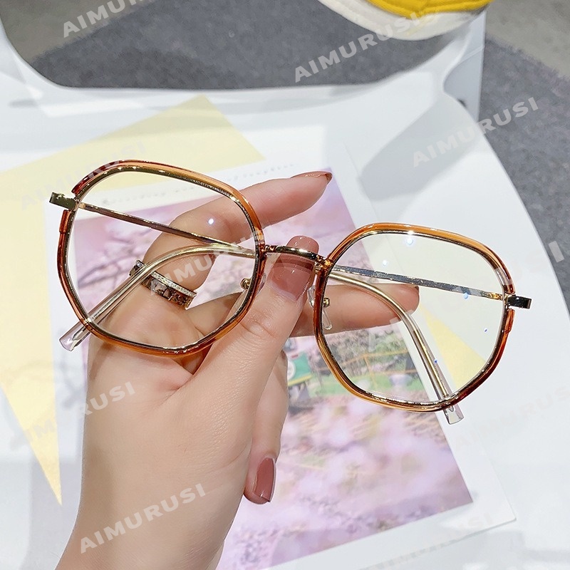 Mắt Kính Chống Bức Xạ Trong Suốt Phong Cách Hàn Quốc Cổ Điển Thời Trang Dành Cho Nữ