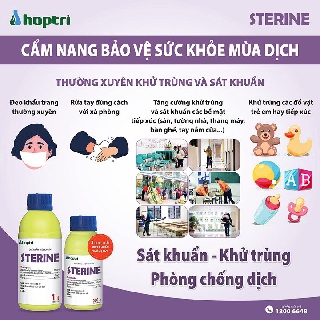 Dung dịch khử trùng và diệt khuẩn chuyên dụng Sterine 500ml
