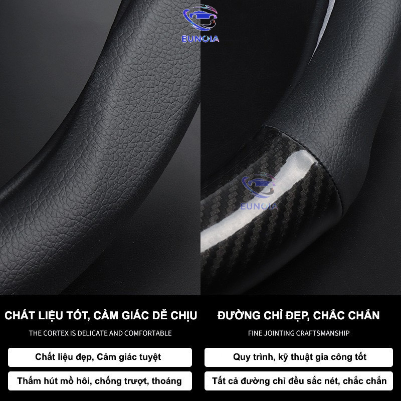 Bọc vô lăng Toyota Vios, Innova, Fortuner, Camry, Altis, Yaris, Land Cruise, Hilux, Avalon, Trùm vô lăng cacbon bảo vệ