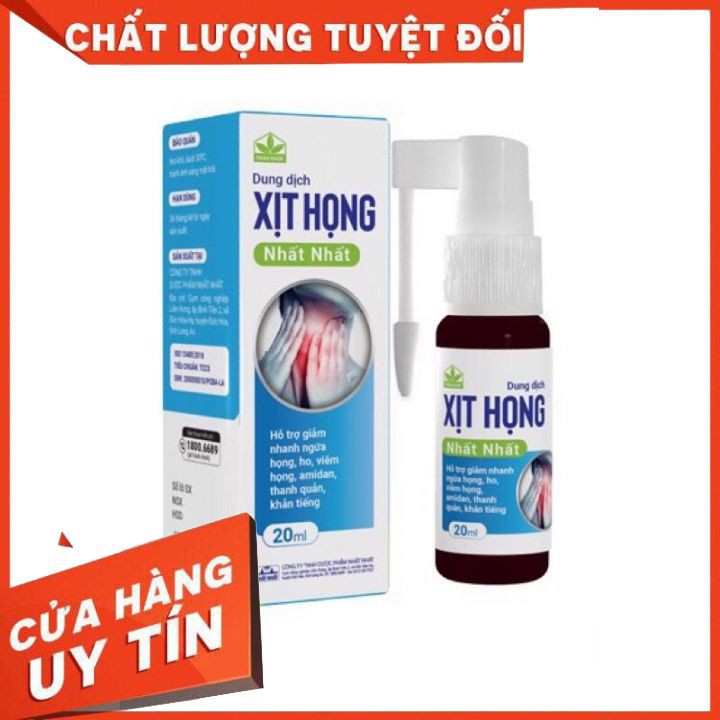 Xịt Họng Nhất Nhất  - Giúp Giảm Ho, Giảm Đau Rát, Ngứa Họng - Chai 20 ml