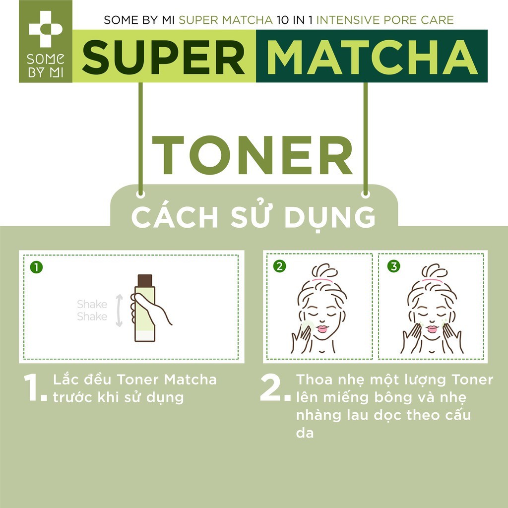 Nước Hoa Hồng Làm Sạch Da Loại Bỏ Bã Nhờn, Se Khít Lỗ Chân Lông Some By Mi Super Matcha Pore Tightening Toner 150ml