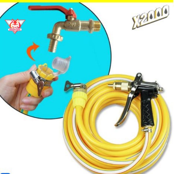 [Vòi xịt 5M] Bộ vòi xịt tăng áp, vòi rửa xe, tưới cây điều chỉnh mức nước tiết kiệm (đầu vòi tay cầm)