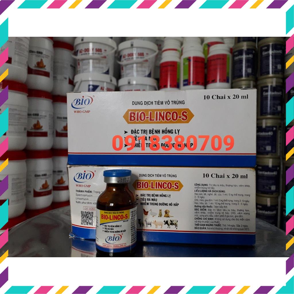 Thú Y. Bio Linco S 20ml, LS fort 20 ml, Linspec 20 ml. hô hấp, sổ mũi, tiêu hóa thú cưng gà đá