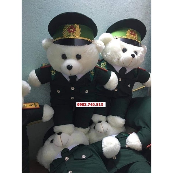 Gấu bông b,ộ đ,ội bi.ên ph,òng