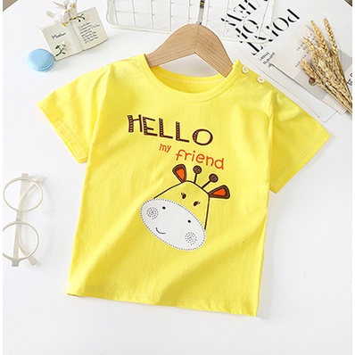 Áo thun trẻ em Familylove - Áo phông cho bé họa tiết hoạt hình dễ thương chất liệu cotton 100% co giãn mát mềm mịn