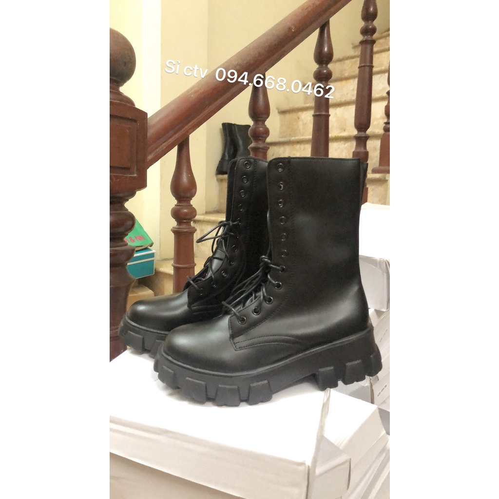 Giày Martin đế 5.5cm cổ lửng phong cách Anh 2021 mùa xuân và mùa thu