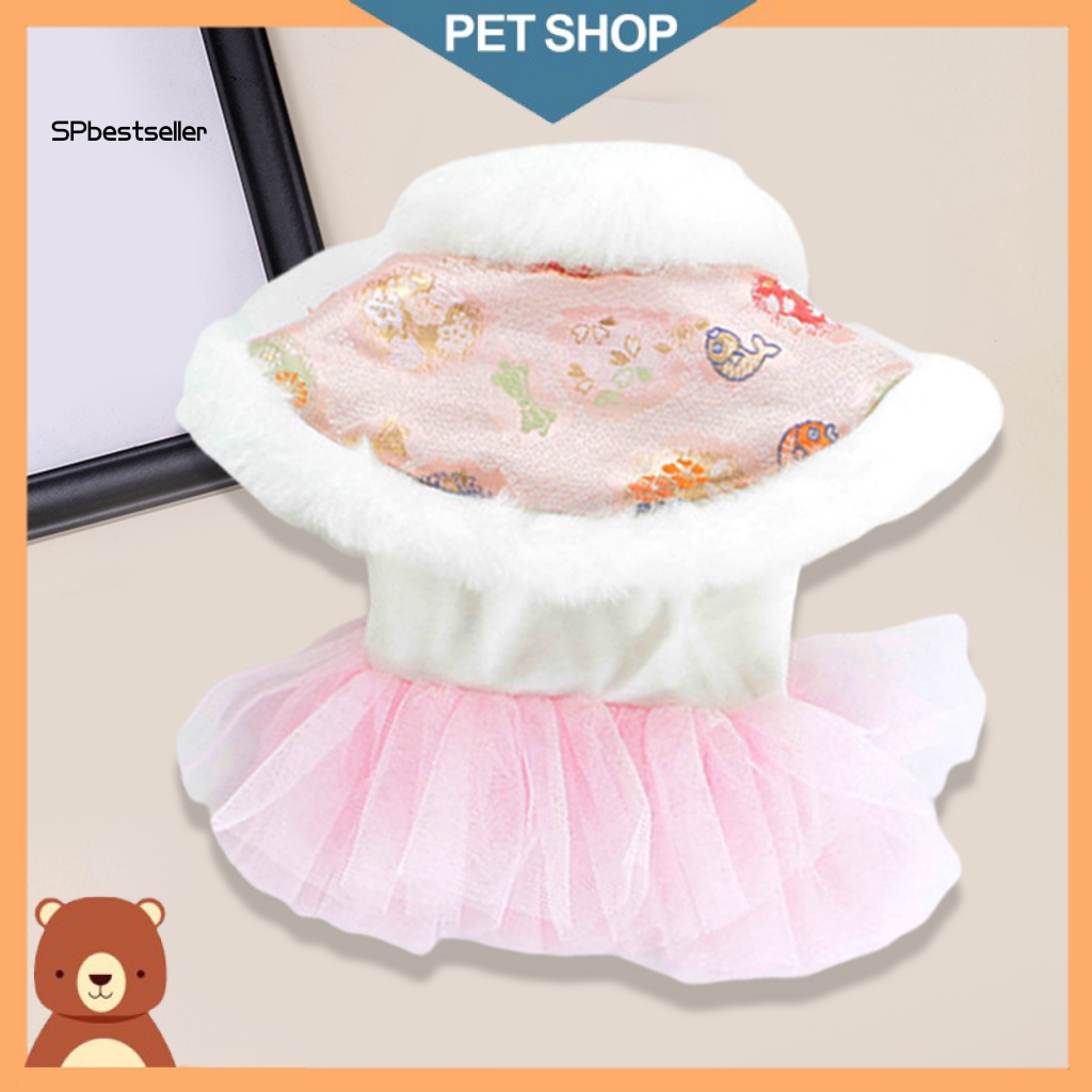 Đầm Không Tay Thắt Nơ Phong Cách Trung Hoa Dành Cho Thú Cưng