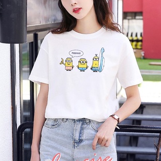 Áo Thun Nữ Tay Lỡ Unisex In Hình Minions Cute Local Brand DLX