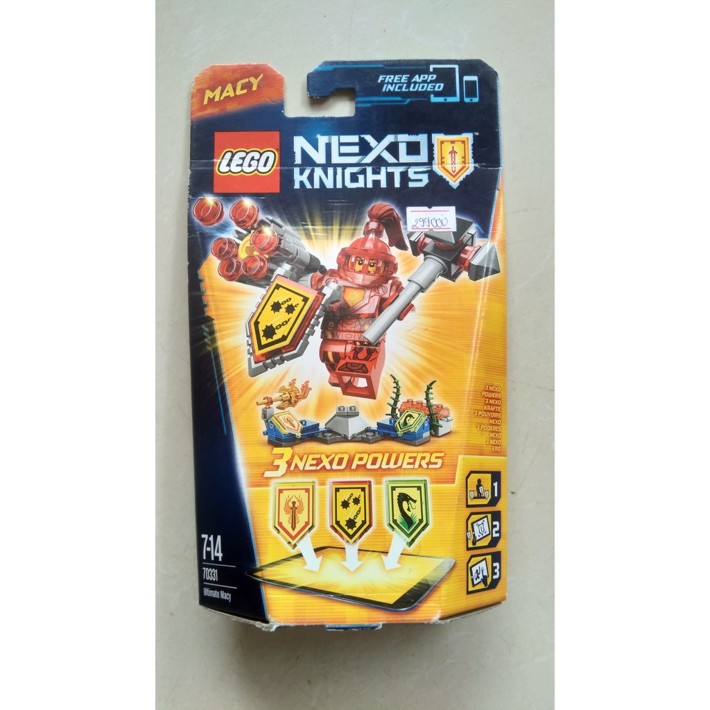 (Chính hãng) Mô Hình LEGO Nexo Knights - Hiệp Sĩ Macy 70331 (101 Mảnh Ghép)