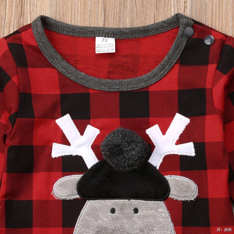 HGL♪Newborn Baby Boy Girl Xmas Deer Romper Jumpsuit Playsuit Clothes Outfits 0-18M