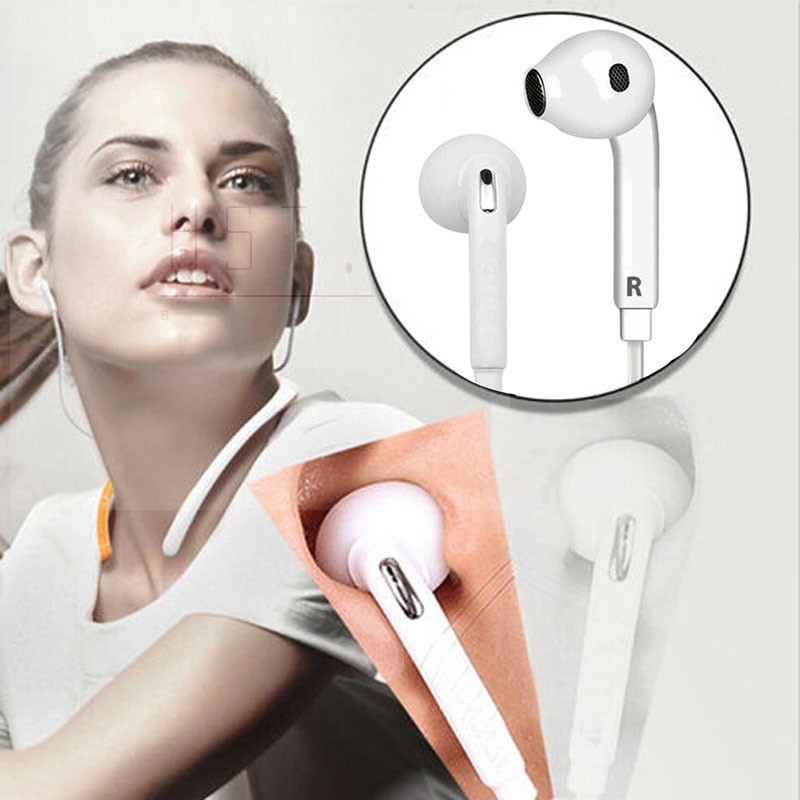 3.5mm Stereo Music Wired Earphone In Ear Earbud Control Headphone with Mic for Samsung S6/ S6 Edge