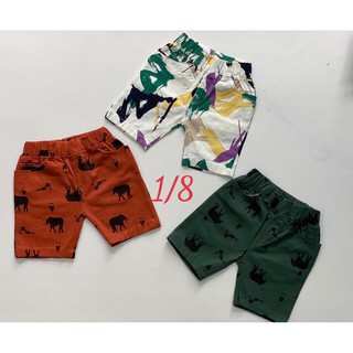 [Form 1-8 (9kg-26kg)] Quần ngố kaki co giãn bé trai