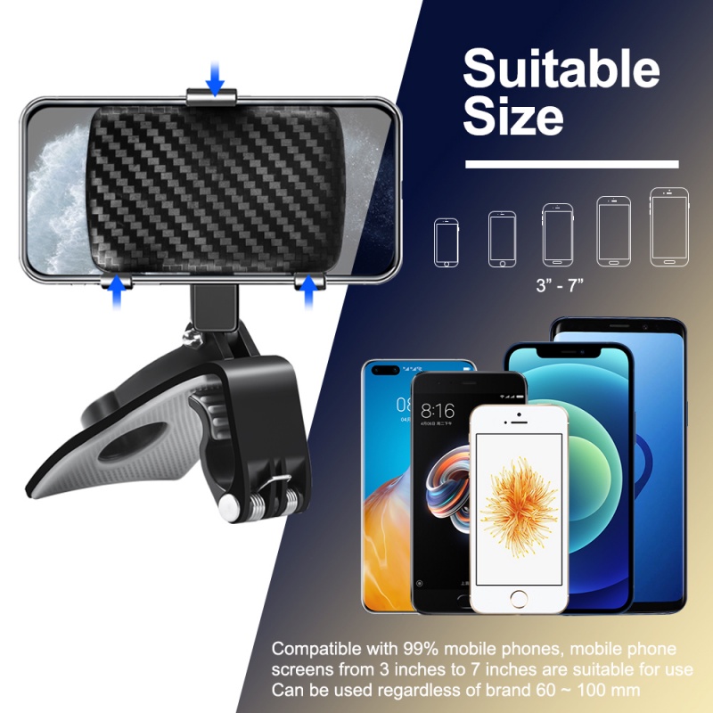 Giá đỡ điện thoại di động HDOORLINK xoay được 360 độ tiện dụng dành cho xe hơi