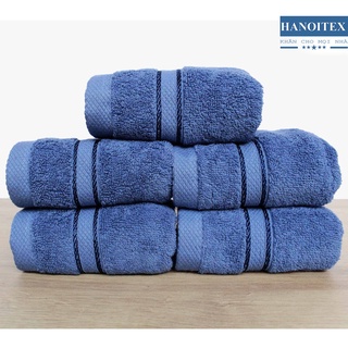 Khăn Mặt Cao Cấp HANOITEX 30*50cm 100% Cotton Mềm Mại, Thấm Hút Tốt, Kháng Khuẩn