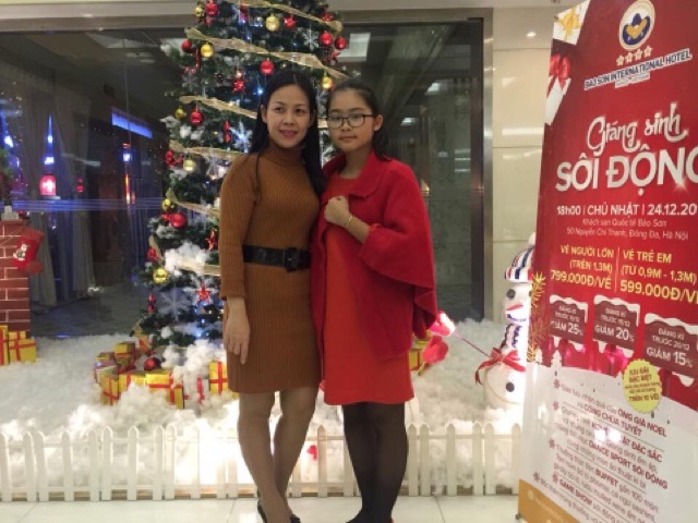 Combo váy len + mask