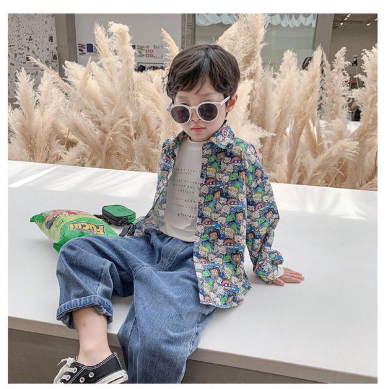 Áo Khoác Chống Nắng Họa Tiết Hoạt Hình Thời Trang Mùa Hè Cho Bé Trai