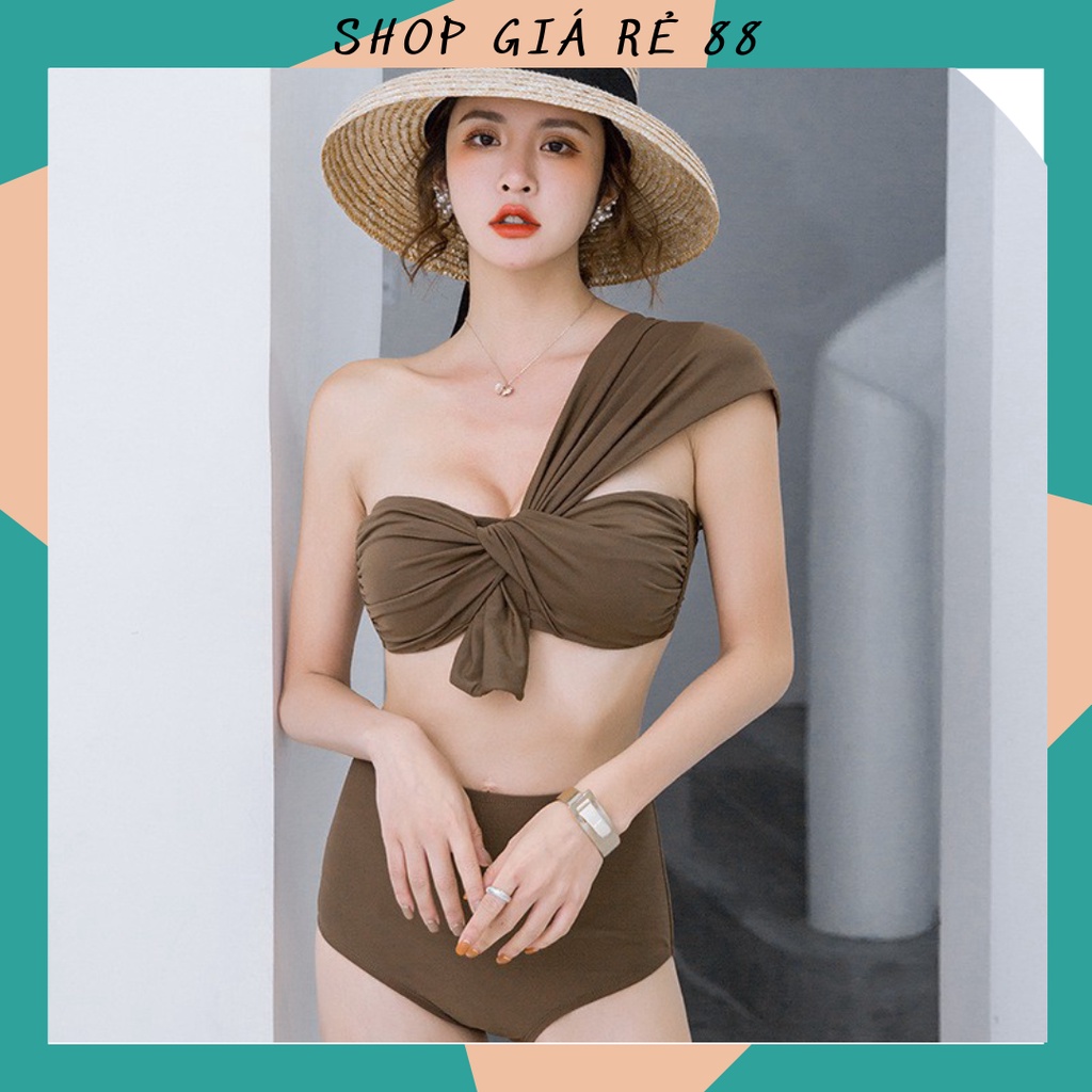 [Hàng QC đủ size] Bikini tắm biển áo quây lệch vai 88120 KIM TRỌNG SHOP