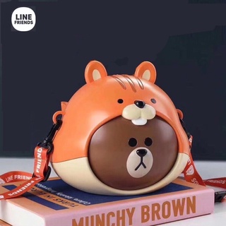 Line friends / túi nhựa hoạt hình line friends dễ thương gấu brown có quai đeo