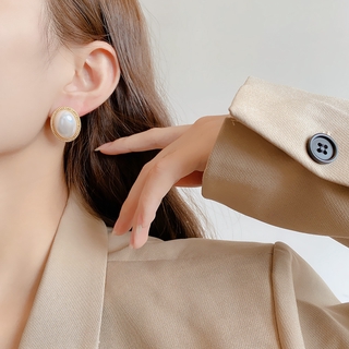 [Phụ kiện] Bông tai nữ bạc 925 đính ngọc dáng nụ phong cách Hàn Quốc 2021