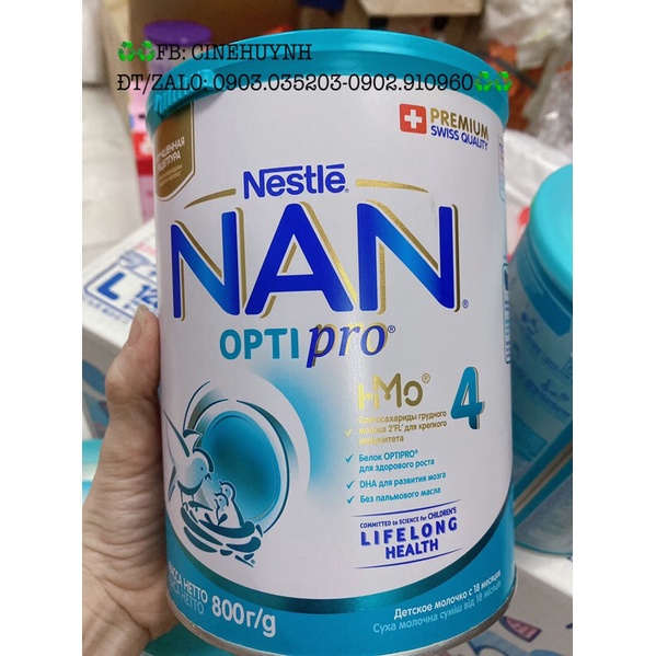 SỮA NAN HÀNG NỘI ĐỊA NGA ĐỦ SỐ 1,2,3,4 LON 800gr (date 2023)