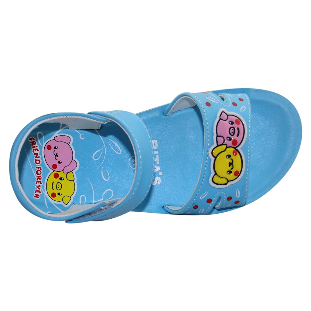 Sandal bé gái - SENGI.34 - Xanh biển -  đế bằng