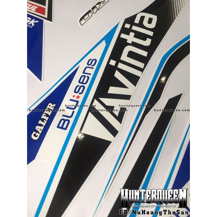 Tem rời Vario 2018 xe trắng. Avintia, racing. Thay đổi màu sắc và chi tiết theo yêu cầu. Sắc nét, bền màu