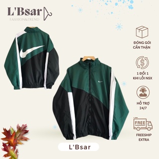 Áo khoác jacket nike swoosh vintage nam nữ vải dù 2 lớp cao cấp lbsar