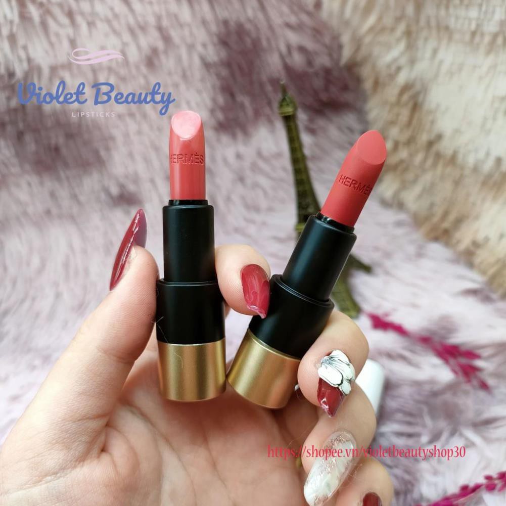 Son Hermes Satin Lipstick minisize 1.2g thiết kế biểu tượng siêu sang chảnh với bờ môi mềm mại bền màu