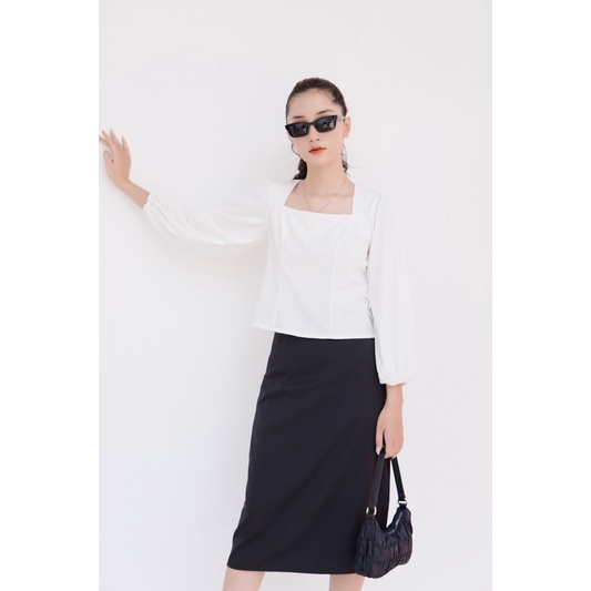 chân váy dài xẻ kaki lụa | BigBuy360 - bigbuy360.vn