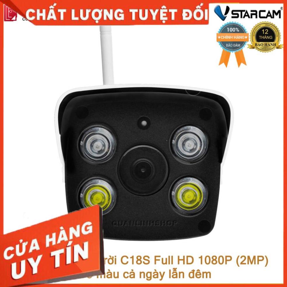 (giá khai trương) Camera Vstarcam C18s Full HD 1080P quay đêm có màu, kèm thẻ 128GB Class 10