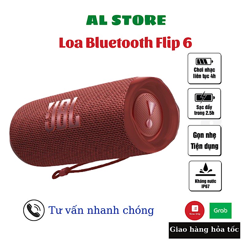 Loa Bluetooth Flip 6 Mới nhất âm thanh cực đỉnh có bass Bluetooth 5.1 NEW - Bảo Hành 6 Tháng 1 đổi 1