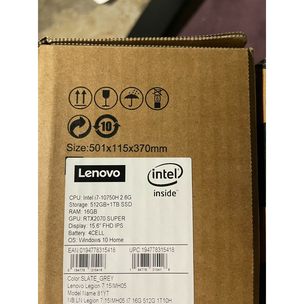 BRAND NEW LENOVO Legion 7i 15" i7-10750 RTX™ 2070 Super FHD 240Hz SSD Slate Grey | BigBuy360 - bigbuy360.vn