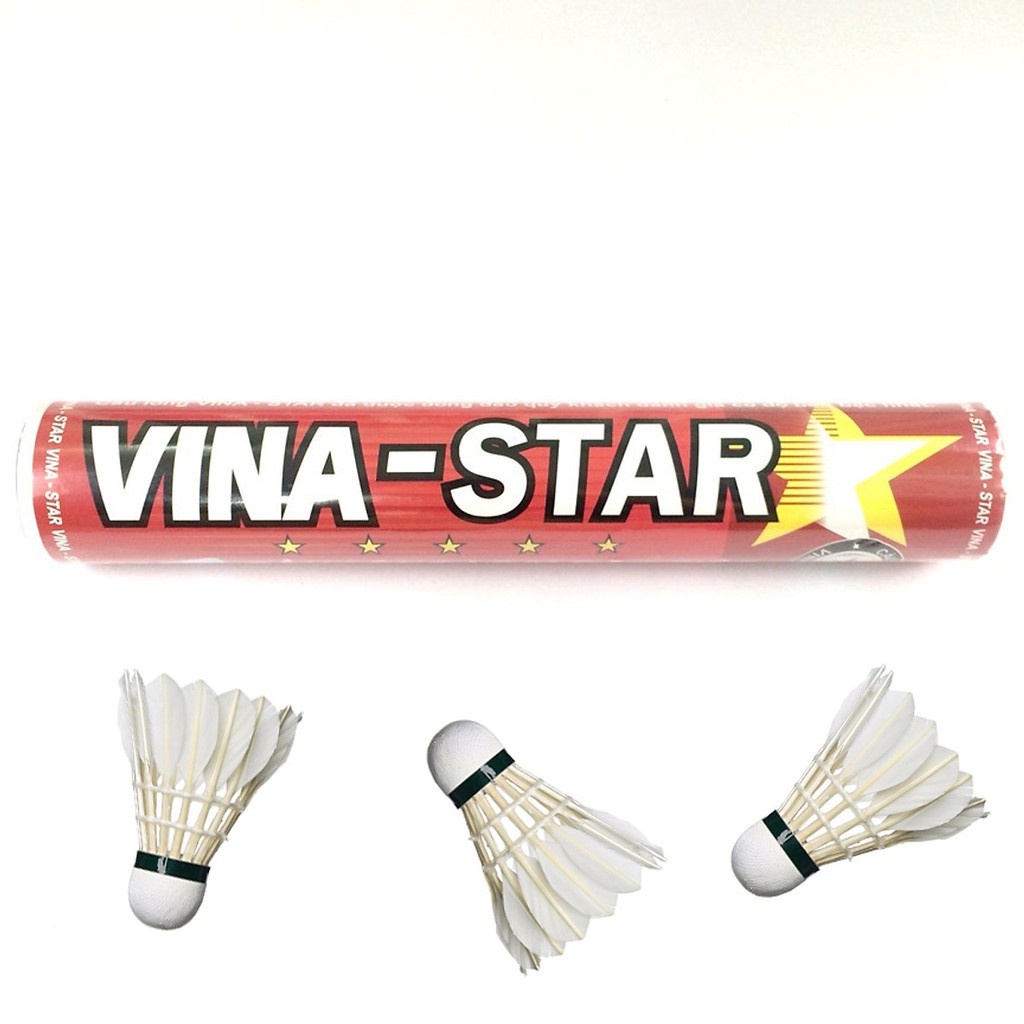 QUẢ CẦU LÔNG Hộp cầu lông vina stars ĐỎ ( hộp 12 trái) hàng chính hãng