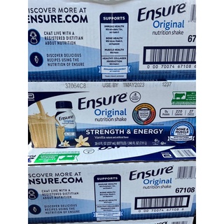 Sữa Nước Ensure Original Nutrition Powder chai 237ml của Mỹ
