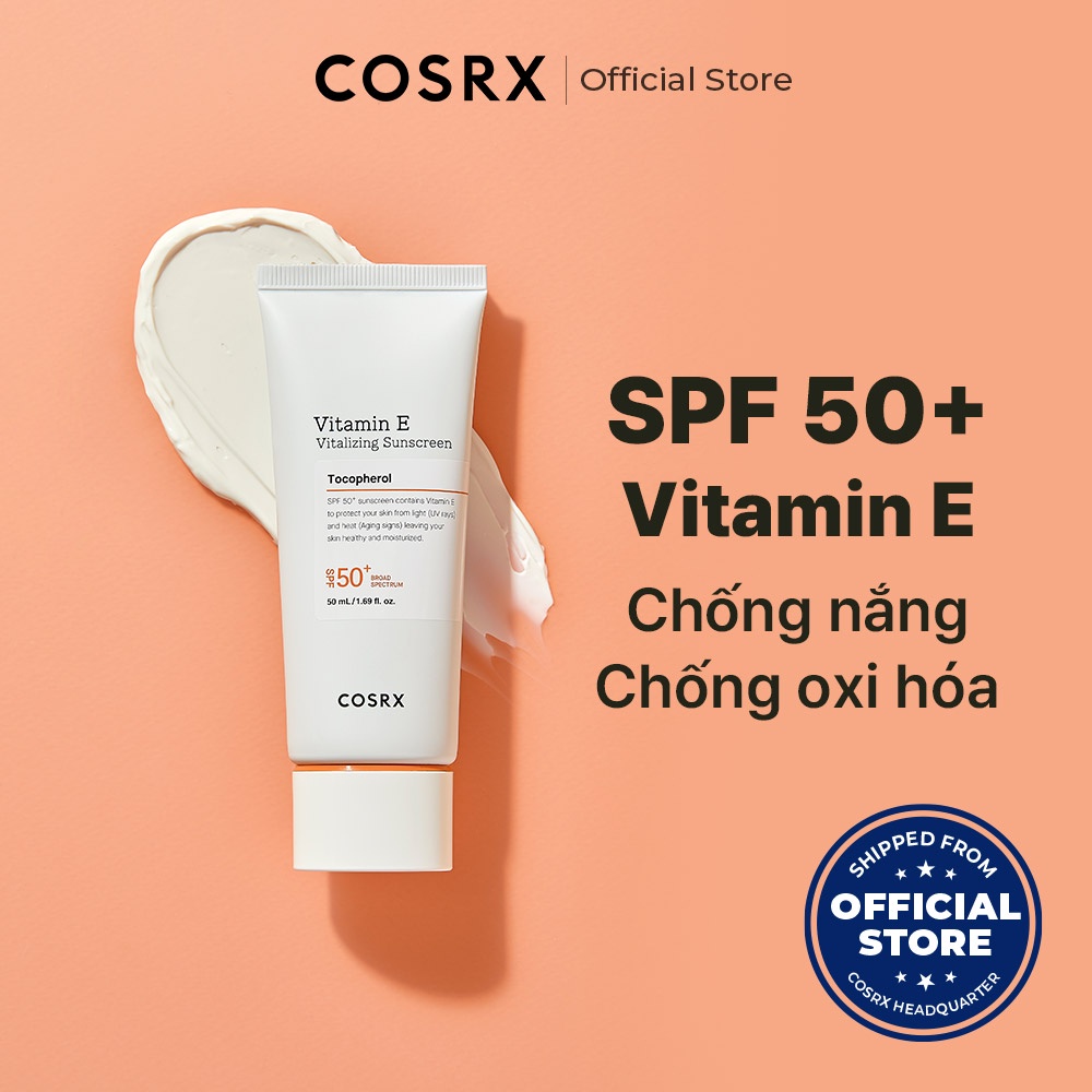 [Cosrx official] kem chống nắng Cosrx dưỡng da vitamin e spf 50 (50ml)