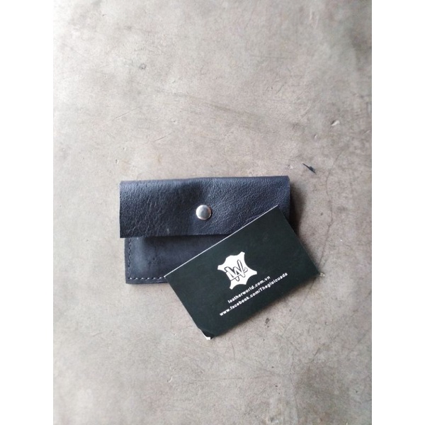 Ví thẻ namecard da bò thật 100% handmade Leather World