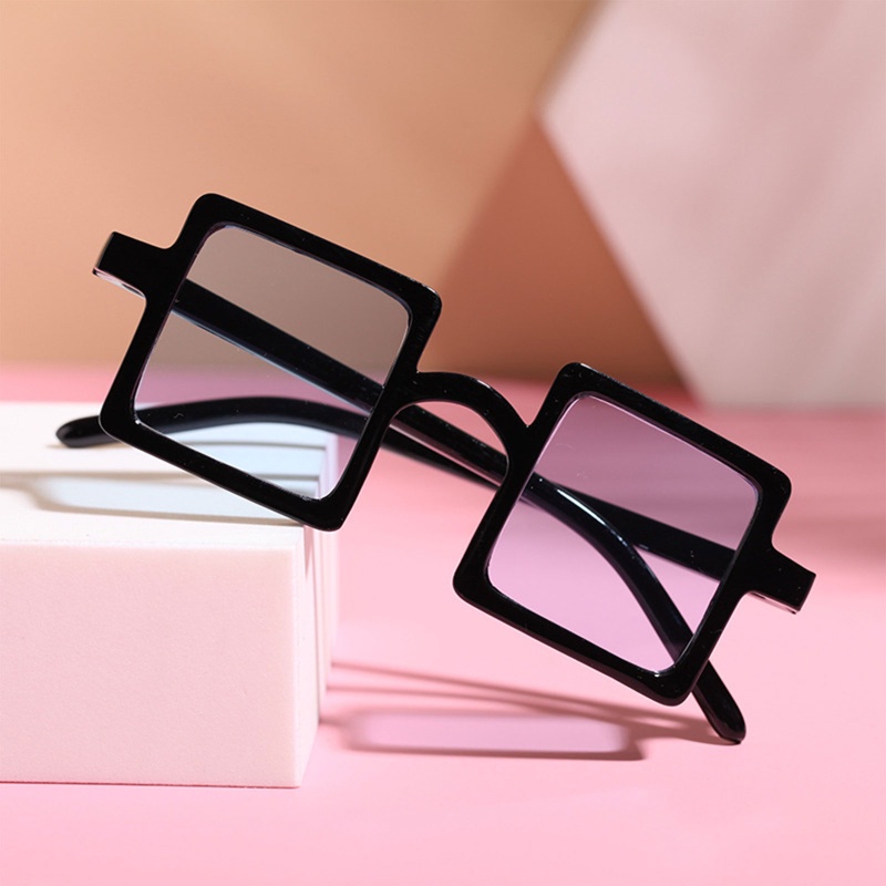 Kính Mát Gọng Vuông Oversized Chống Tia UV Thời Trang Cho Bé Trai Và Gái 2-10 Tuổi