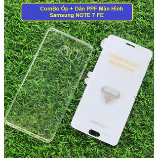 Samsung Galaxy Note 7 Fe - Combo Dán Mặt PPF mặt trước + Ốp Lưng Silicon A+ Chống ố tốt