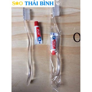 100 Bàn chải đánh răng béo tròn cho khách sạn, nhà nghỉ + kem