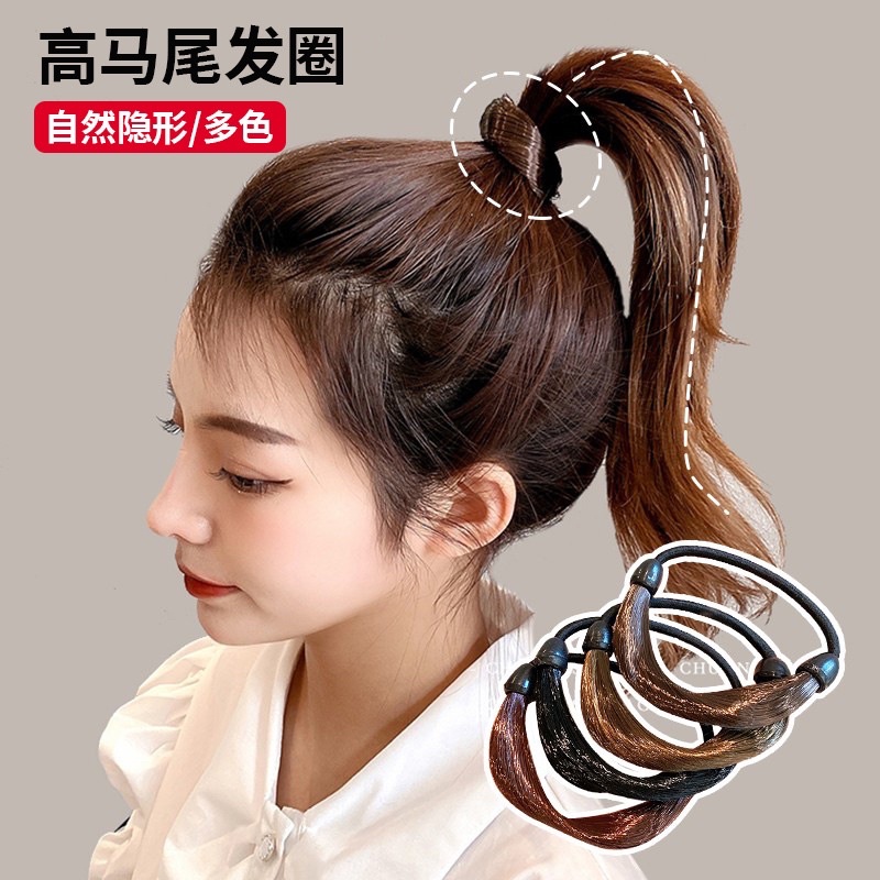 Dây cột tóc bằng tóc giả cao cấp